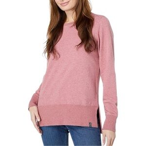 LL Bean Women’s Cozy Split Hem Sweatshirt Pink Soft Dusty Rose XL